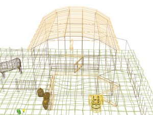low poly cartoon farm barn scene 3Dモデル