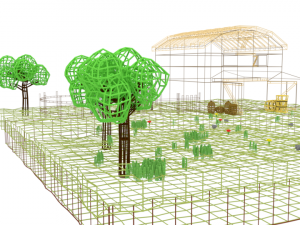 low poly cartoon farm barn scene 3Dモデル