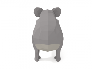 low poly cartoon koala 3D 模型