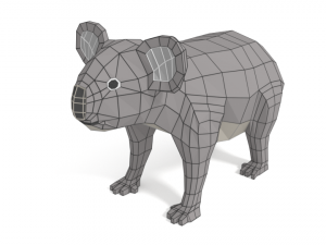 low poly cartoon koala 3D 模型