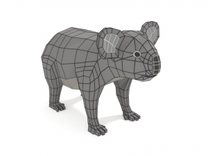 low poly cartoon koala 3D 模型