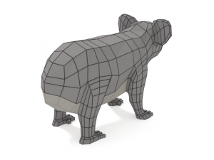 low poly cartoon koala 3D 模型