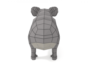 low poly cartoon koala 3D 模型