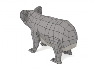 low poly cartoon koala 3D 模型
