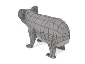 low poly cartoon koala 3D Model