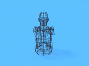 low poly kid sitting on the floor 3D Модель