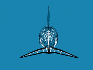 low poly caroon orca killer whale 3D Model
