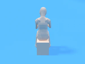 low poly kid reading a book 3D Model