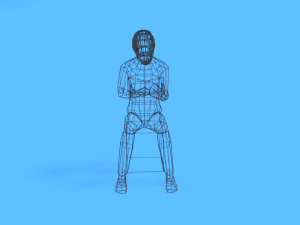 low poly kid reading a book 3D Model