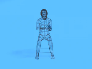 low poly kid reading a book 3D Model