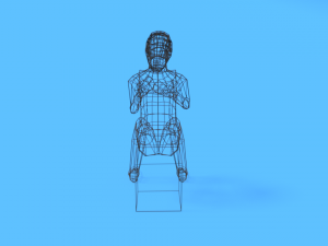 low poly kid reading a book 3D Model