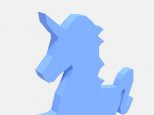 low poly unicorn silhouette decorative object 3D-Modell