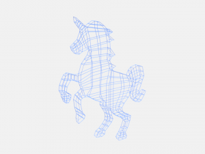 low poly unicorn silhouette decorative object 3D-Modell