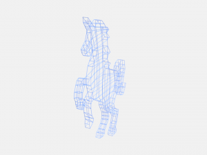 low poly unicorn silhouette decorative object 3D-Modell