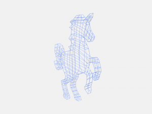 low poly unicorn silhouette decorative object 3D-Modell