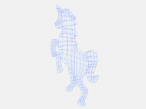 low poly unicorn silhouette decorative object 3D-Modell