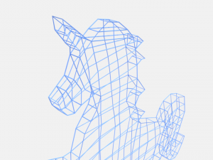 low poly unicorn silhouette decorative object 3D-Modell