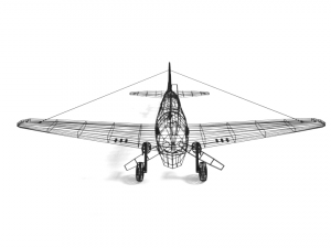 low poly curtiss p-40 warhawk airplane 3D Model
