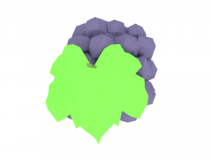 low poly cartoon grape 3D Model
