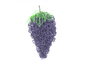 low poly cartoon grape 3D Model