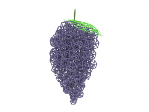 low poly cartoon grape 3D Model