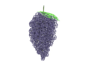 low poly cartoon grape 3D Model