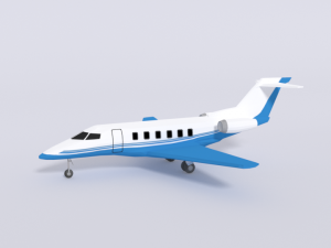 low poly pilatus pc-24 aiplane jet 3D Model