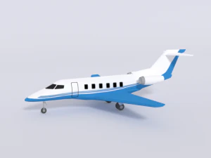 jet aiplano low poly pilatus pc-24 Modello 3D