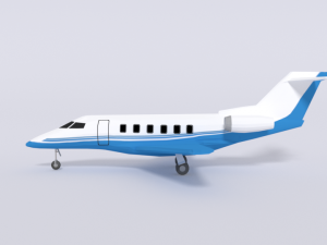 low poly pilatus pc-24 aiplane jet Modelo 3D