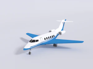 low poly pilatus pc-24 aiplane jet 3D Model