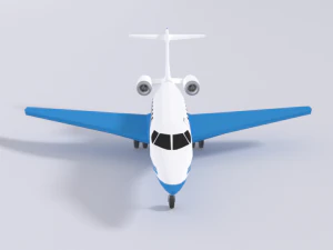 low poly pilatus pc-24 aiplane jet 3D Model