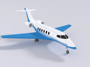 low poly pilatus pc-24 aiplane jet 3D Model