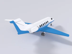 low poly pilatus pc-24 aiplane jet 3D Model