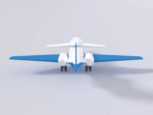 low poly pilatus pc-24 aiplane jet 3D Model