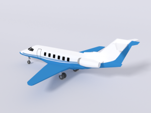 low poly pilatus pc-24 aiplane jet Modelo 3D