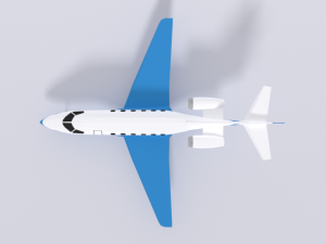 low poly pilatus pc-24 aiplane jet Modelo 3D