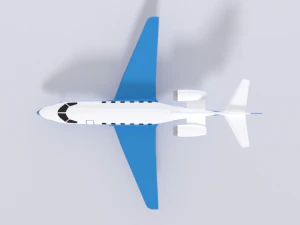 low poly pilatus pc-24 aiplane jet 3D Model