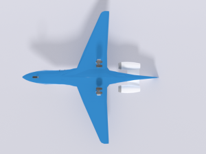 low poly pilatus pc-24 aiplane jet Modelo 3D