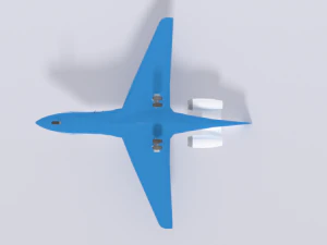 low poly pilatus pc-24 aiplane jet 3D Model