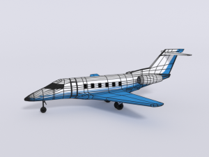 low poly pilatus pc-24 aiplane jet Modelo 3D