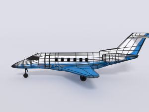 low poly pilatus pc-24 aiplane jet Modelo 3D