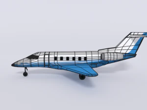 low poly pilatus pc-24 aiplane jet 3D Model