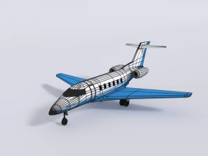 low poly pilatus pc-24 aiplane jet 3D Model