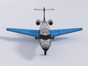 low poly pilatus pc-24 aiplane jet Modelo 3D