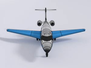 low poly pilatus pc-24 aiplane jet 3D Model