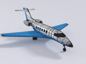 low poly pilatus pc-24 aiplane jet 3D Model