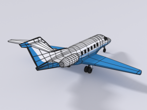 low poly pilatus pc-24 aiplane jet Modelo 3D