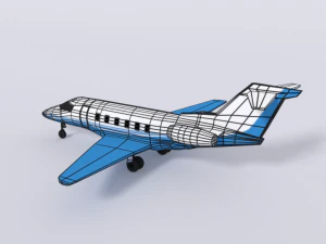 low poly pilatus pc-24 aiplane jet 3D Model