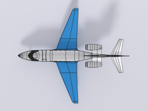 low poly pilatus pc-24 aiplane jet Modelo 3D