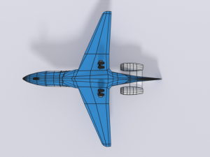 low poly pilatus pc-24 aiplane jet Modelo 3D